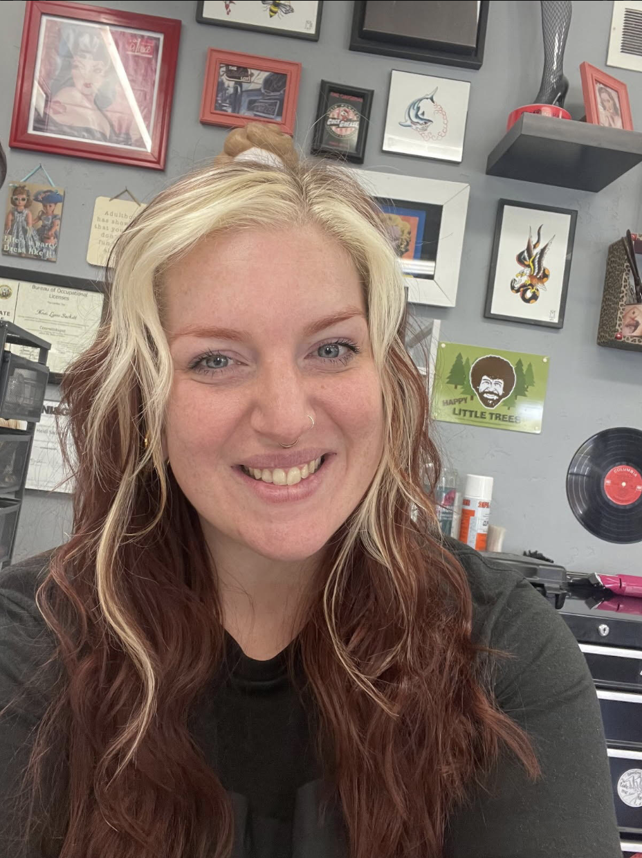 Heidi barber at Knucklehead Barbershop